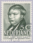 711733 Zomerpostzegel, 5 cent, gestempeld, met een afbeelding van de theoloog en letterkundige Nicolaas Beets ...
